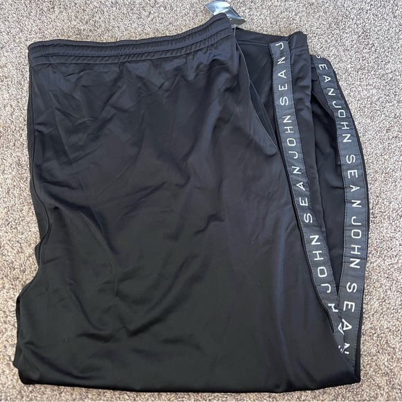 Sean John Side Stripe Logo Black Drawstring Pants New 5XB - Picture 5 of 6